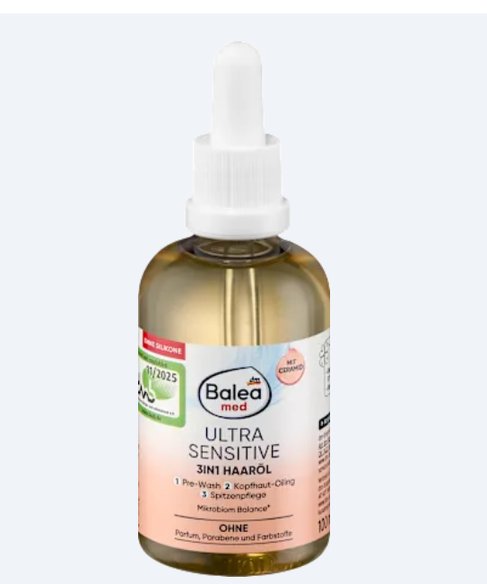 Balea Олія для волосся Ultra Sensitive 3в1, 100 мл