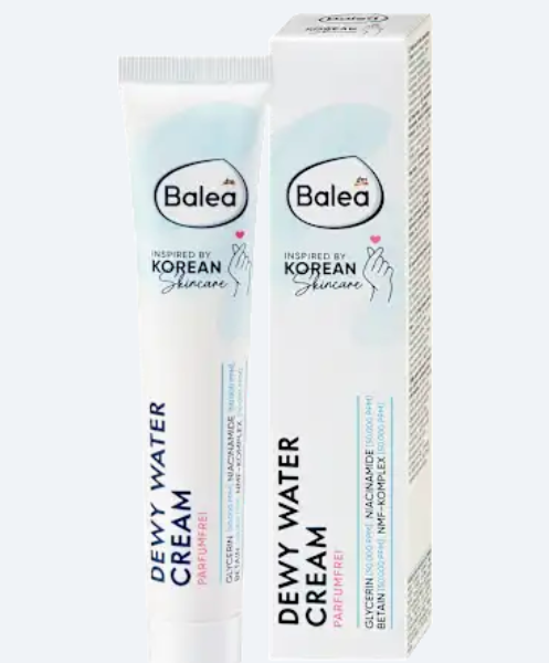 Balea  Зволожувальний крем Dewy Water, корейський догляд за шкірою , 50 мл