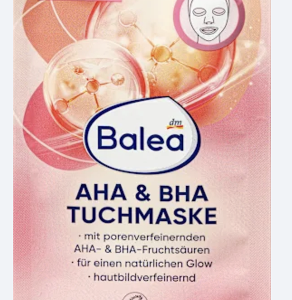 Balea Тканина маска з AHA та BHA кислотами, 1 шт 