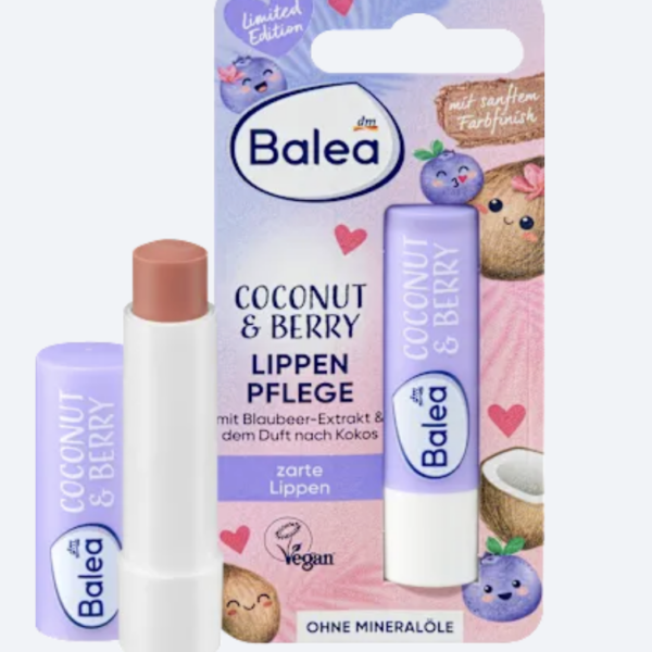 Balea Бальзам для губ Кокос та ягоди, 4,8 г