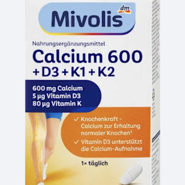 Mivolis Таблетки Кальцій 600 + D3 + K1 + K2 30 таблеток, 50 г